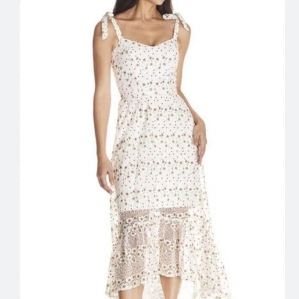 Dress the Population White Embroidered Dress NWT
